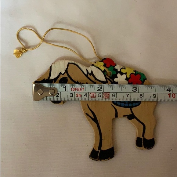 3” wooden donkey with flower 🌸 basket 🧺 ornament - Picture 5 of 13
